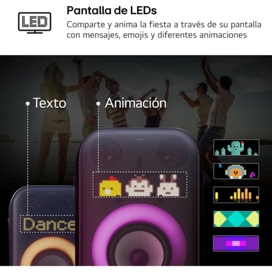 LG XBOOM XL9T La Bestia Altavoz Inalámbrico con Funciones DJ y Karaoke Iluminación LED