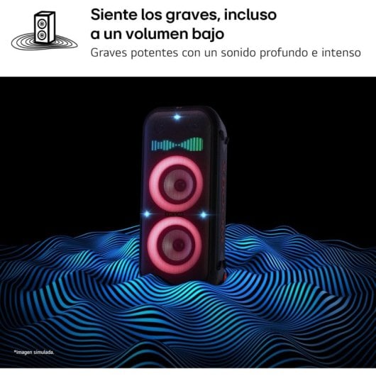 LG XBOOM XL9T La Bestia Altavoz Inalámbrico con Funciones DJ y Karaoke Iluminación LED