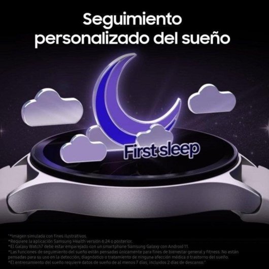 Samsung Galaxy Watch7 Bluetooth GPS NFC 44mm Verde M/L Resistência 5ATM SpO2