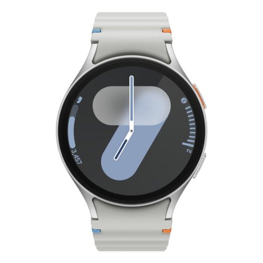 Samsung Galaxy Watch7 Bluetooth GPS 44mm AMOLED Prateado M/L Resistente Água 5ATM IP68 SpO2