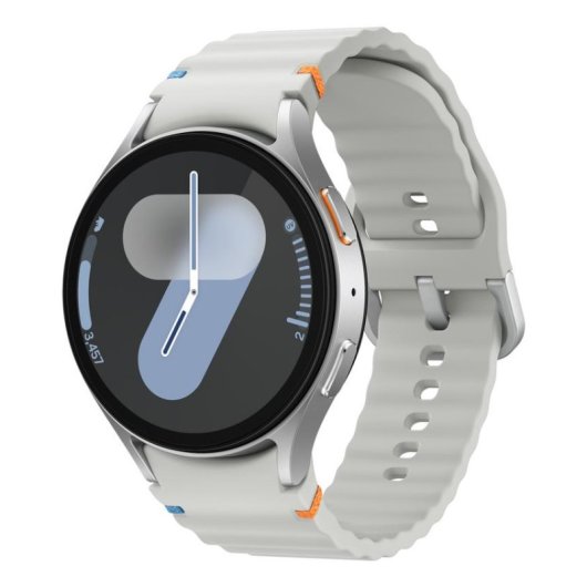 Samsung Galaxy Watch7 Bluetooth GPS 44mm AMOLED Prateado M/L Resistente Água 5ATM IP68 SpO2
