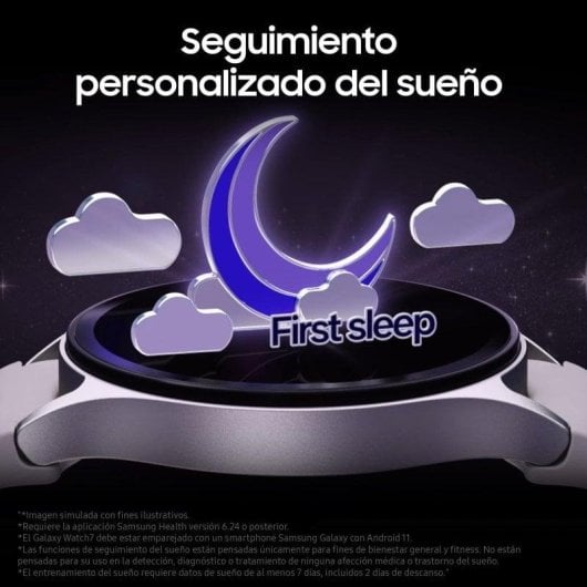 Samsung Galaxy Watch7 Bluetooth 40mm AMOLED Crema S/M IP68 SpO2 Pulsometro Monitor Sonno