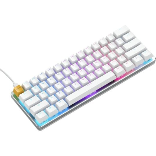 Glorious GMMK Compact 60% Teclado Gaming White Edition Gateron Brown Layout USA