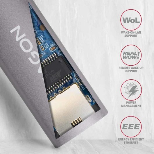 Carte réseau et adaptateur Ethernet Axagon ADE-TR 5000 Mbit/s