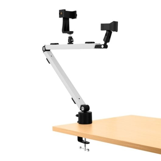 Streamplify MOUNT ARM Soporte para Montaje en Escritorio de Micrófono/Smartphone/Ring Lamp Blanco