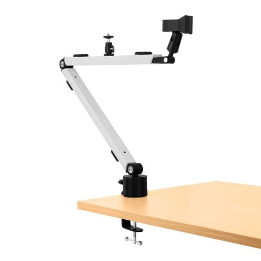 Streamplify MOUNT ARM Soporte para Montaje en Escritorio de Micrófono/Smartphone/Ring Lamp Blanco