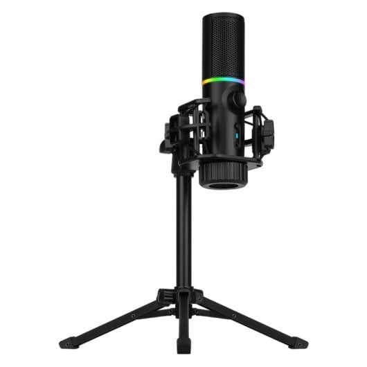Streamplify MIC TRIPOD Micrófono de Estudio RGB con Trípode Negro