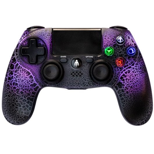 Manette de jeu sans fil Indeca RGB T-REX pour PS4/PC