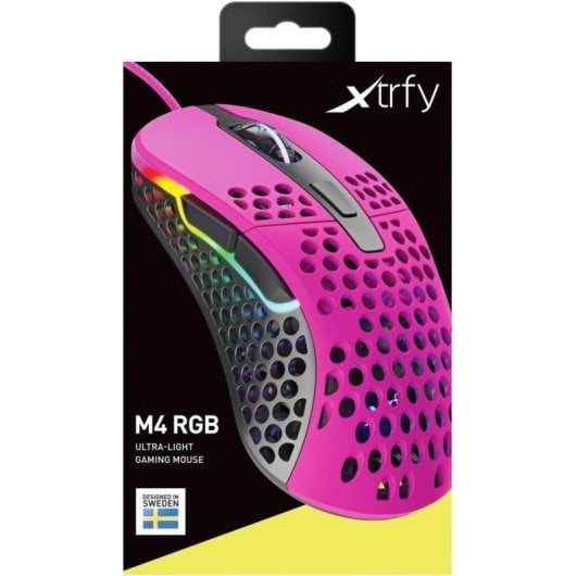 Mouse da gioco CHERRY XTRFY M4 RGB destro USB tipo A ottico 16000 DPI Rosa