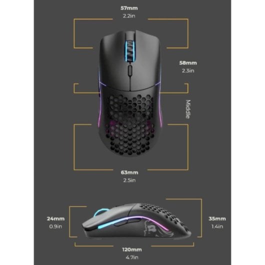 Glorious Modello O- Mouse da gioco wireless RF ambidestro 19000 DPI Nero