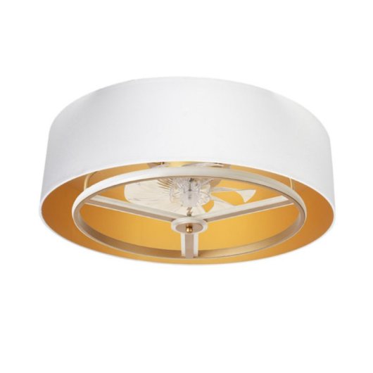 Iluminashop 350857 Ventoinha de Teto LED com Comando à Distância Pás Retráteis 60W Branca/Carvalho