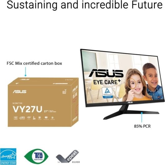 ASUS VY27UQ Computerbildschirm 68,6 cm (27") 3840 x 2160 Pixel 4K Ultra HD LCD Schwarz