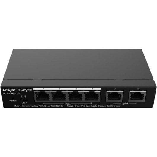 Ruijie Networks RG-ES209GC-P Netzwerk-Switch Managed Gigabit Ethernet (10/100/1000) Power over Ethernet (PoE) Schwarz