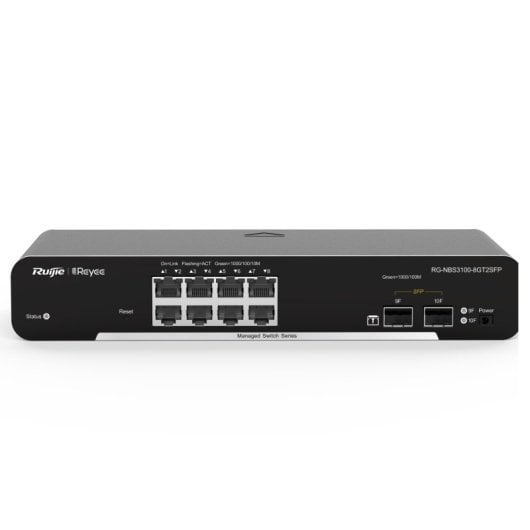 Ruijie Networks RG-NBS3100-8GT2SFP commutateur réseau Géré L2 Gigabit Ethernet (10/100/1000) Noir