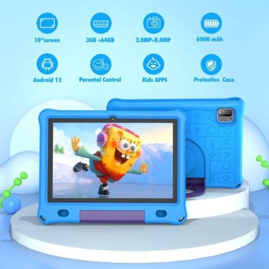 Lipa WQ01 Tablet para Niños 10.1" 3/64GB Azul