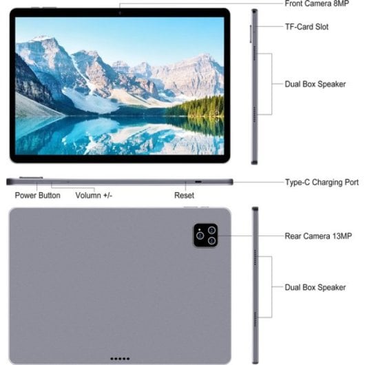 Lipa Onyx III 13.3" 2K 8/256GB 4G Negra + Funda Trasera + Funda con Soporte