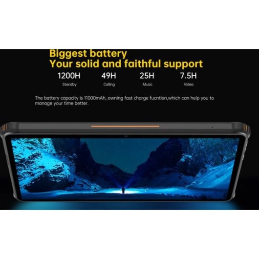 Outikel RT5 10.1" 2K 8/256GB Tablet Rugerizada Negra/Naranja