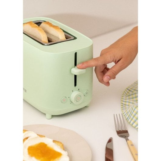 Create Toast Studio Tostadora de 2 Ranuras 750W Verde Pastel