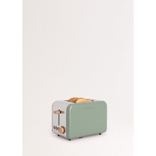 Create Toast Retro Tostadora de 2 Ranuras 850W Verde Pastel