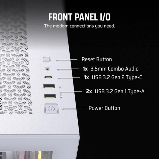 Corsair iCUE LINK 3500X RGB Semi Torre Cristal Templado USB-C Blanca