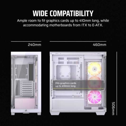 Corsair iCUE LINK 3500X RGB Semi Torre Cristal Templado USB-C Blanca