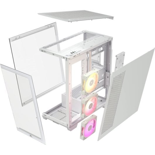 Corsair iCUE LINK 3500X RGB Semi Torre Cristal Templado USB-C Blanca