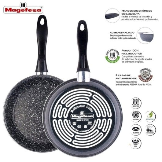 Sartã Magefesa K2 Gransasso Ø30cm Aço Indução Lavavajillas Cinzento