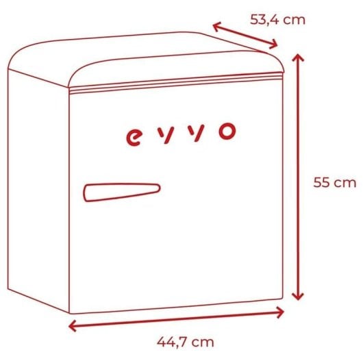 EVVO F20 Frigorífico Mini Retro 45L F Azul Pastel