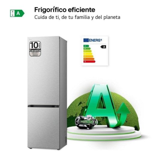 LG Serie 700 GBV7280AMB Frigorífico Combi A Acero Texturizado Antihuellas