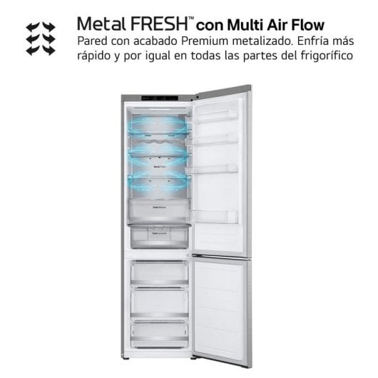 LG 700 Series GBV7280AMB Kombi-Kühlschrank A Strukturierter Anti-Fingerabdruck-Stahl