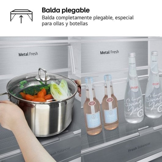 LG 700 Series GBV7280AMB Kombi-Kühlschrank A Strukturierter Anti-Fingerabdruck-Stahl