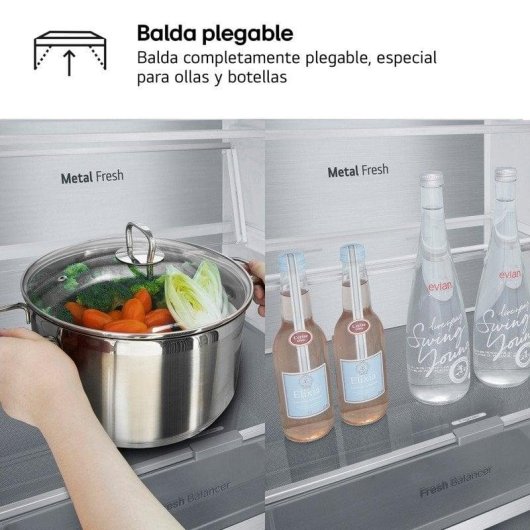 LG Serie 700 GBV7280AMB Frigorífico Combi A Acero Texturizado Antihuellas