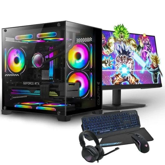 PC Racing Pack Gaming Top Intel Core i7-12700F/32GB/1TB SSD/RTX 4060 Ti + Monitor 24" FullHD + Combo Gaming