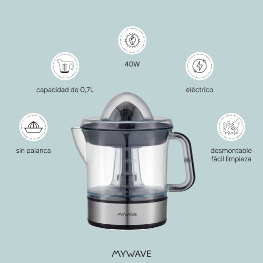 MyWave MWEXP-40 Exprimidor Eléctrico sin Palanca 40W