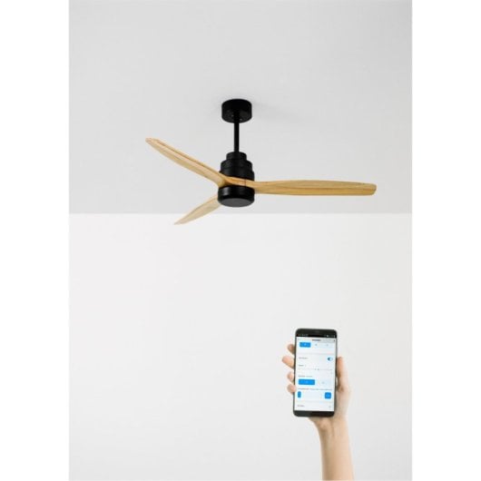 Create Wind Stylance Ventilador de Techo sin Luz WiFi 40W 132cm Negro/Madera
