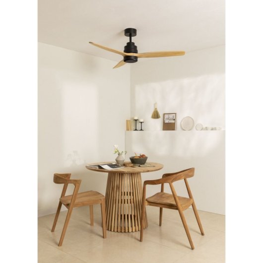 Create Wind Stylance Ventilador de Techo sin Luz WiFi 40W 132cm Negro/Madera