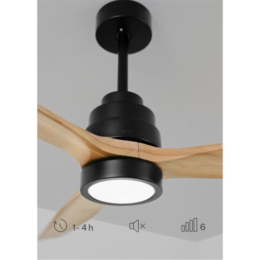 Create Wind Stylance Ventilador de Techo Con Luz Sin Wifi 40W Negro/Madera
