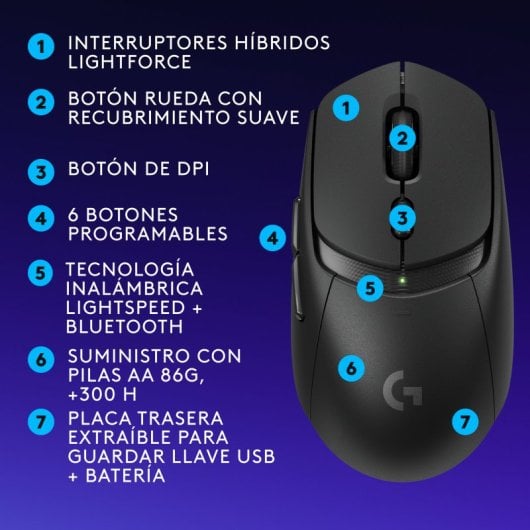 Logitech G G309 Lightspeed Kabellose Gaming-Maus Graphit