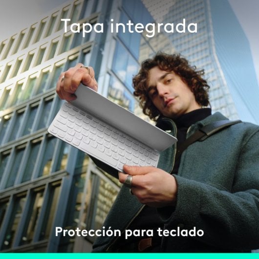 Tastiera multi-dispositivo wireless Bluetooth Logitech Keys-To-Go 2 per Apple, grigio chiaro