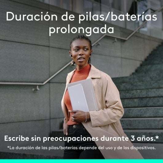 Tastiera multi-dispositivo wireless Bluetooth Logitech Keys-To-Go 2 per Apple, grigio chiaro
