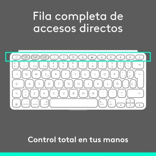 Tastiera multi-dispositivo wireless Bluetooth Logitech Keys-To-Go 2 per Apple, grigio chiaro