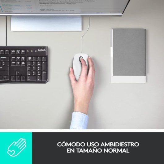 Logitech M100 Rato Ambidestro USB 1000 DPI Branco