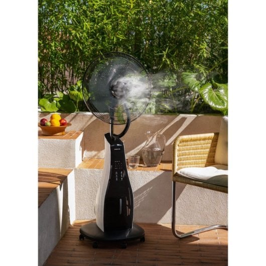 Create Air Mist Ventilador de Pie de Exterior con Nebulizador Oscilante Ultrasilencioso 90W Negro