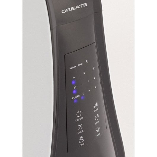 Create Air Mist Ventilador de Pie de Exterior con Nebulizador Oscilante Ultrasilencioso 90W Negro