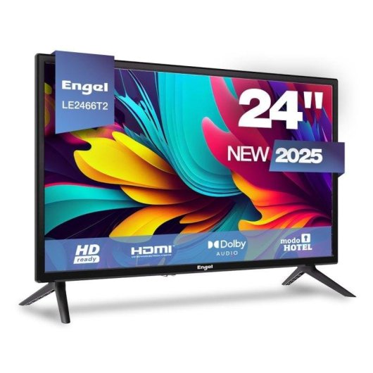 TV Engel LED LE2466T2 24" HD Ready 60Hz Dolby Audio Tuner Triplo