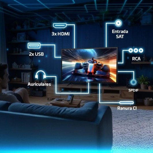 TV Engel LED LE2466T2 24" HD Ready 60Hz Dolby Audio Tuner Triplo