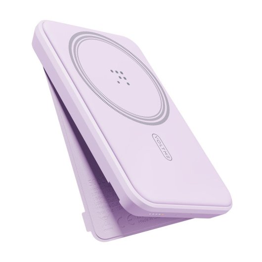 Voltme MagPak 5K Powerbank Inalámbrica Plegable 5000mAh para iPhone Púrpura