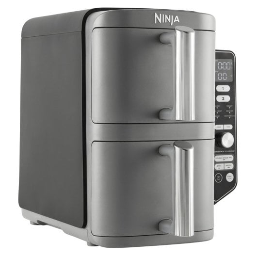 Ninja Double Stack XL Freidora de Aire Vertical con 2 Cajones Superpuestos 9.5L 2470W Gris