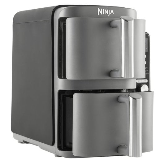 Ninja Double Stack XL Freidora de Aire Vertical con 2 Cajones Superpuestos 9.5L 2470W Gris