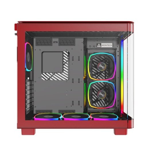 Montech KING 95 PRO Cristal Templado USB 3.2 Rojo
